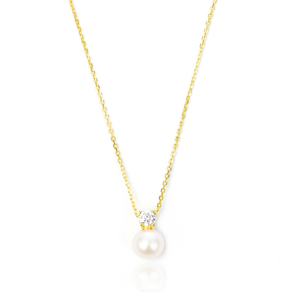 GEORGINI OCEANS NOOSA FRESHWATER PEARL NECKLACE GOLD