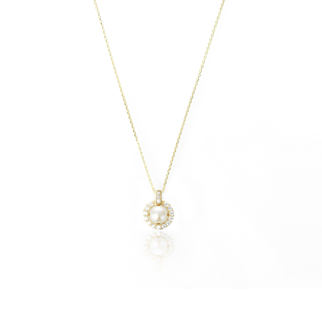 GEORGINI OCEANS TASMAN FRESHWATER PEARL PENDANT GOLD