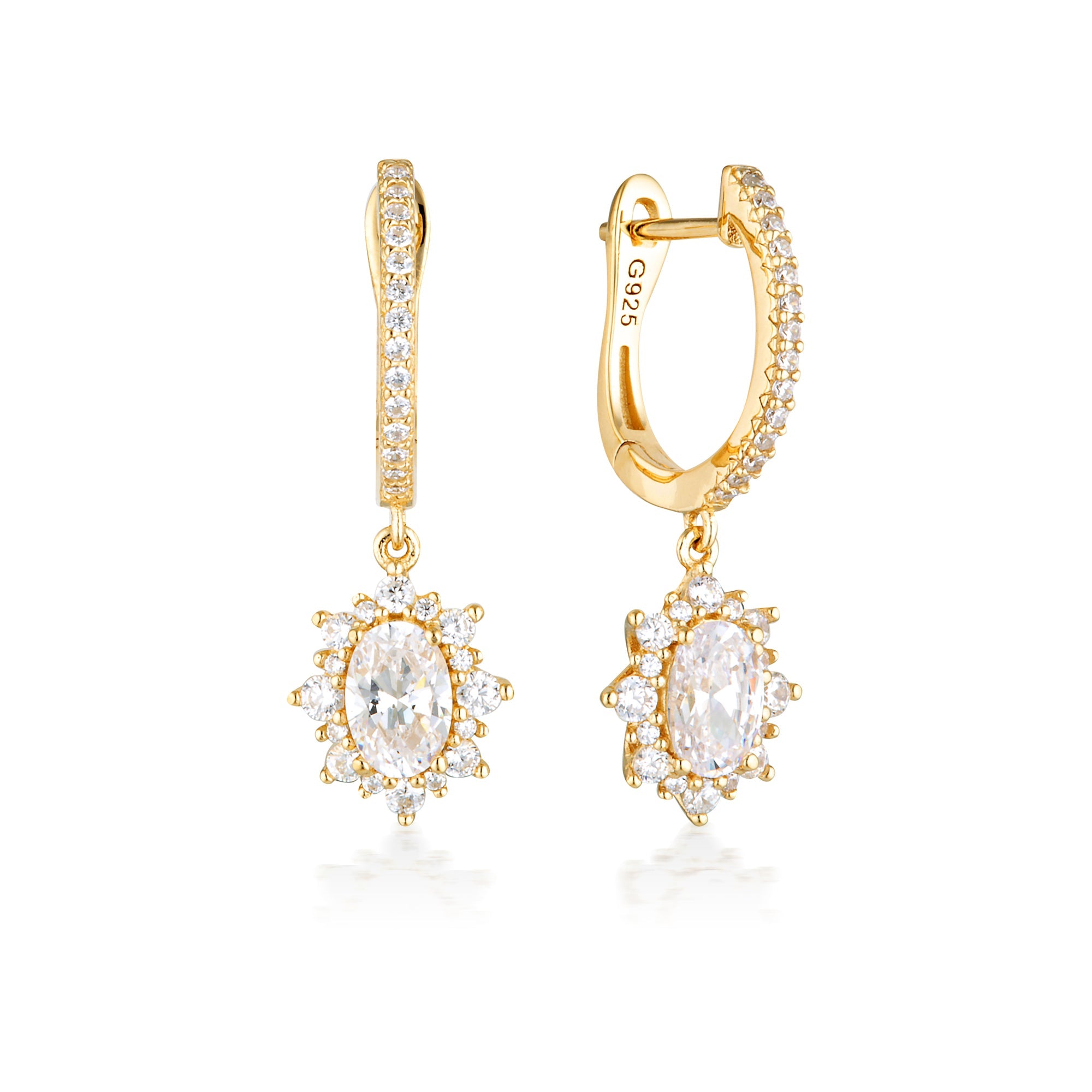 GEORGINI ICONIC BRIDAL ELOISE EARRINGS GOLD