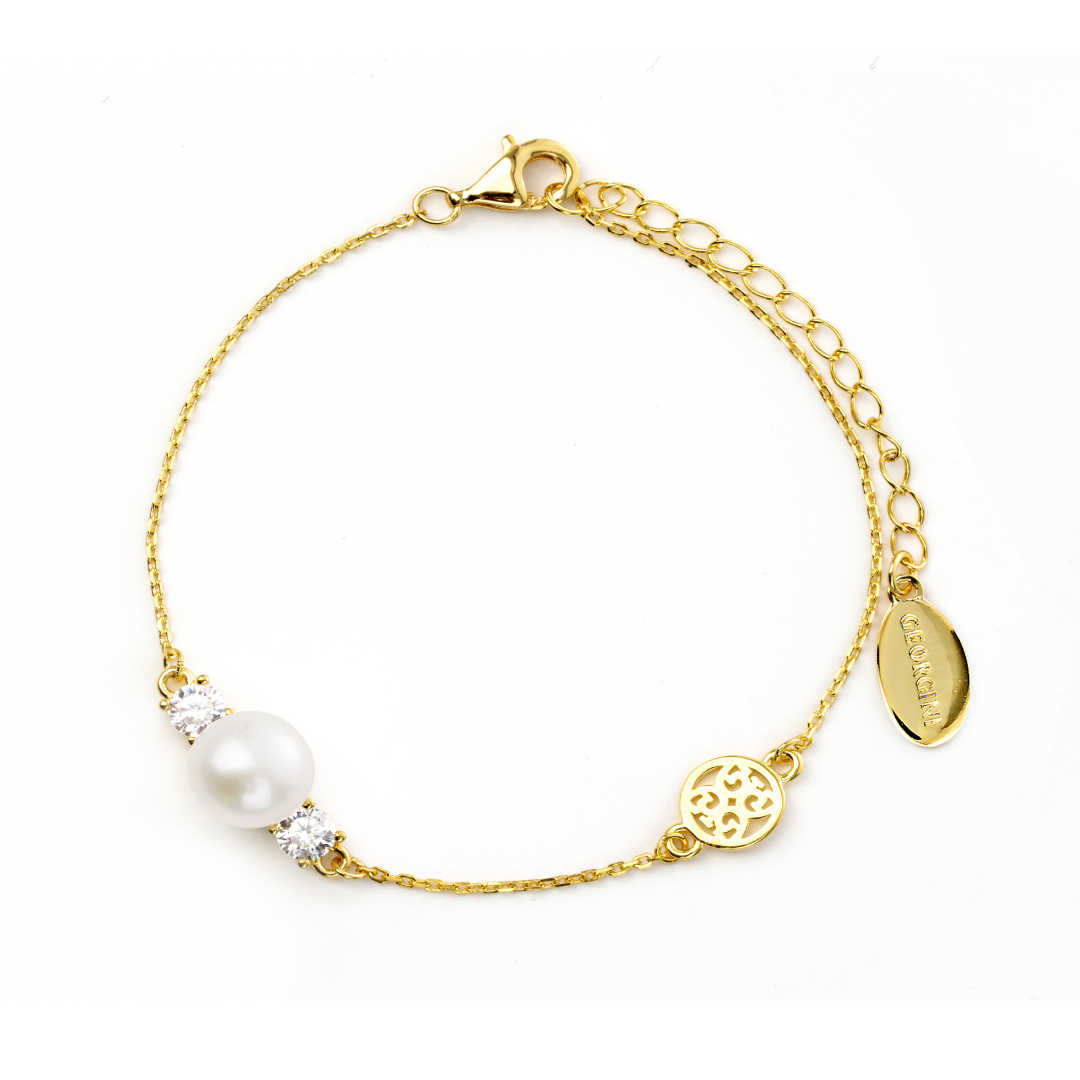 GEORGINI OCEANS NOOSA FRESHWATER PEARL BRACELET GOLD