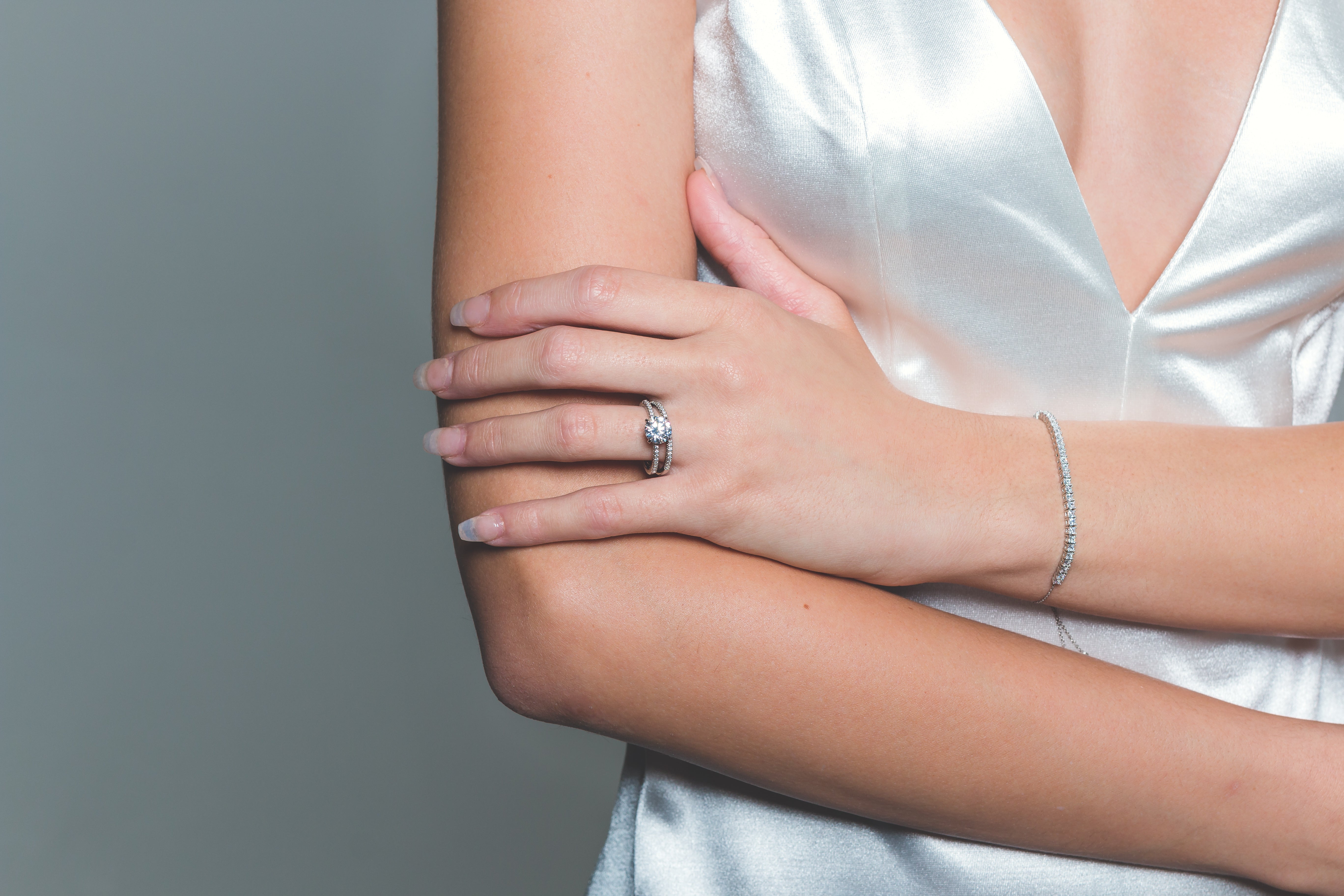 GEORGINI ICONIC BRIDAL FRANCESCA RING SILVER