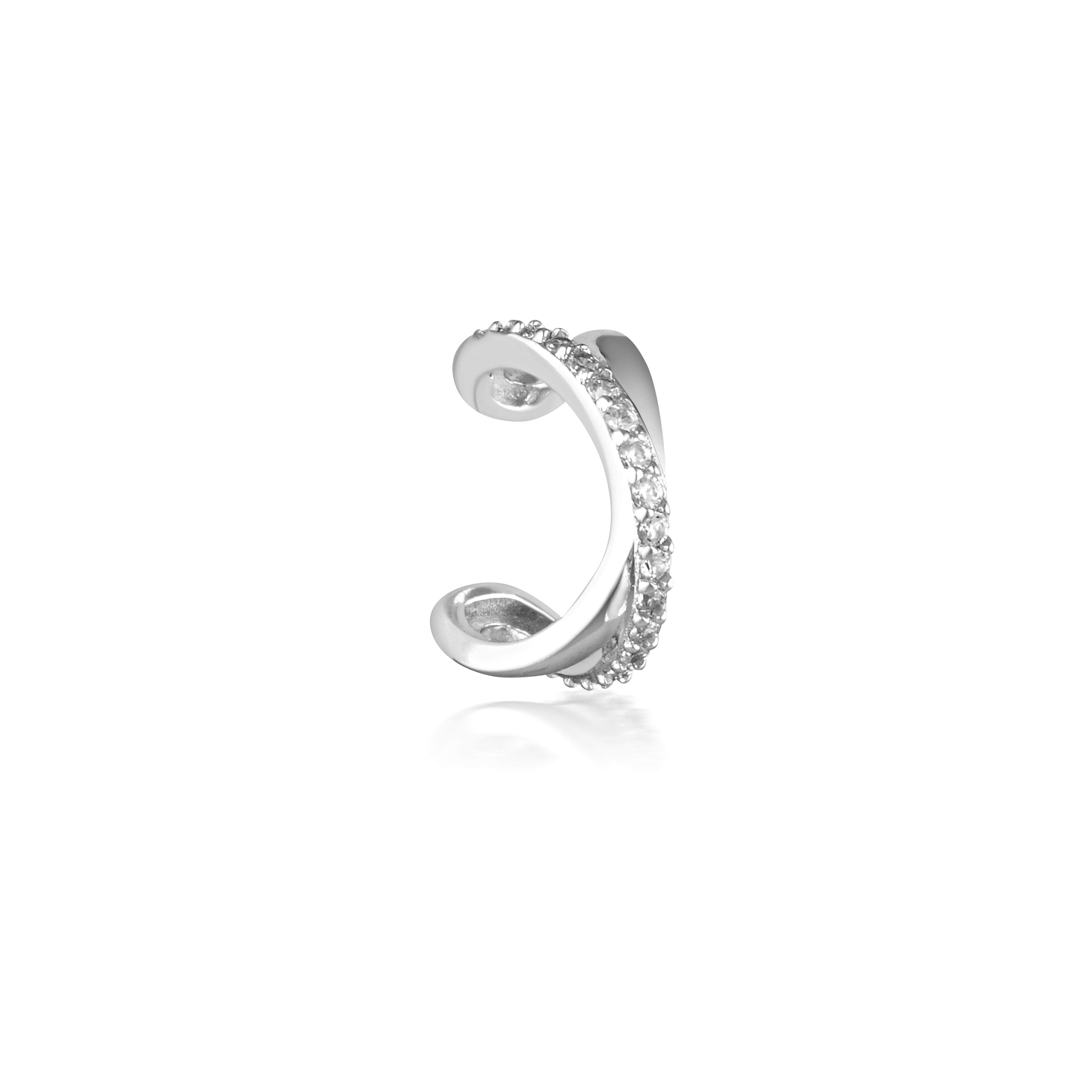 GEORGINI SIGNATURE TWIST EAR CUFF SILVER