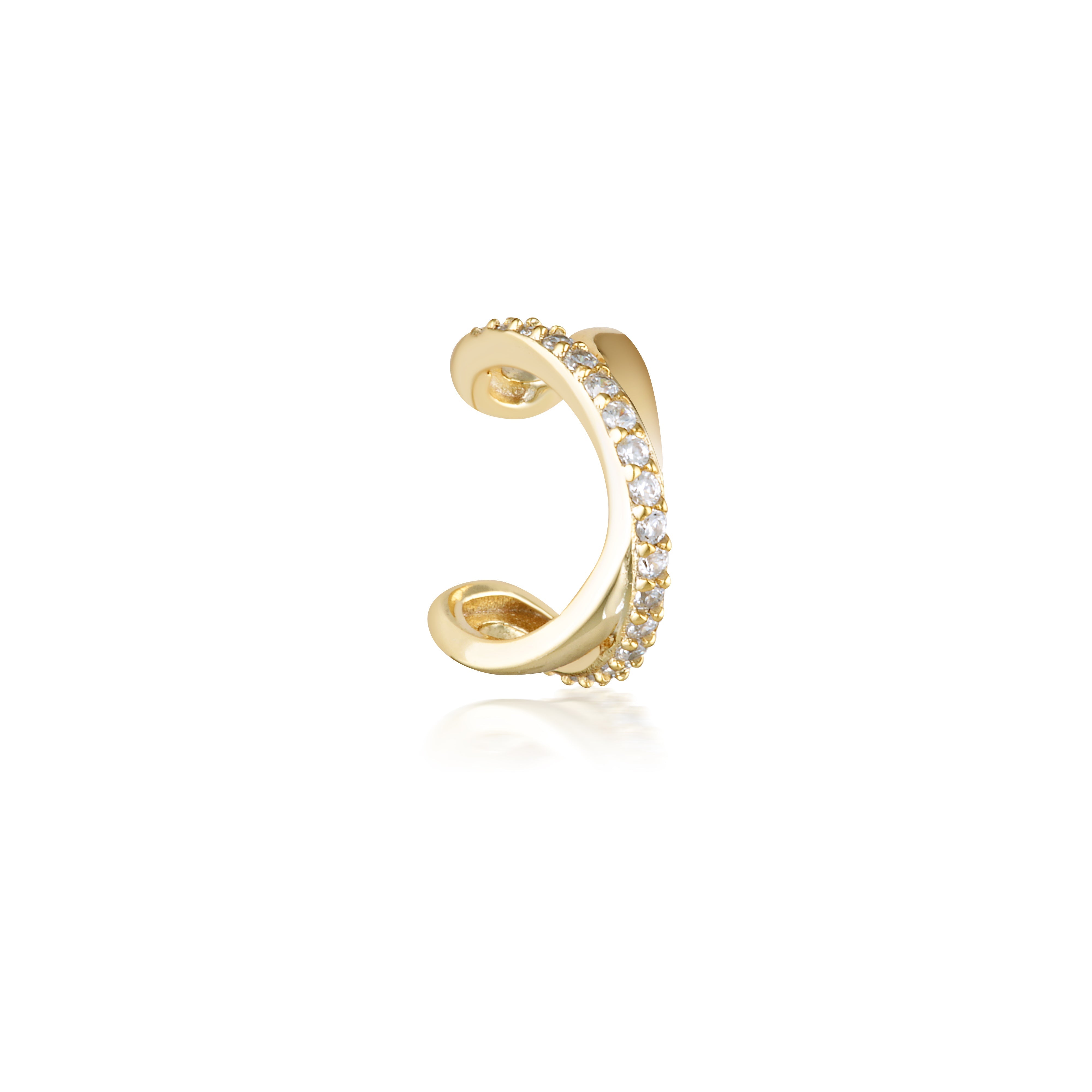 GEORGINI SIGNATURE TWIST EAR CUFF GOLD