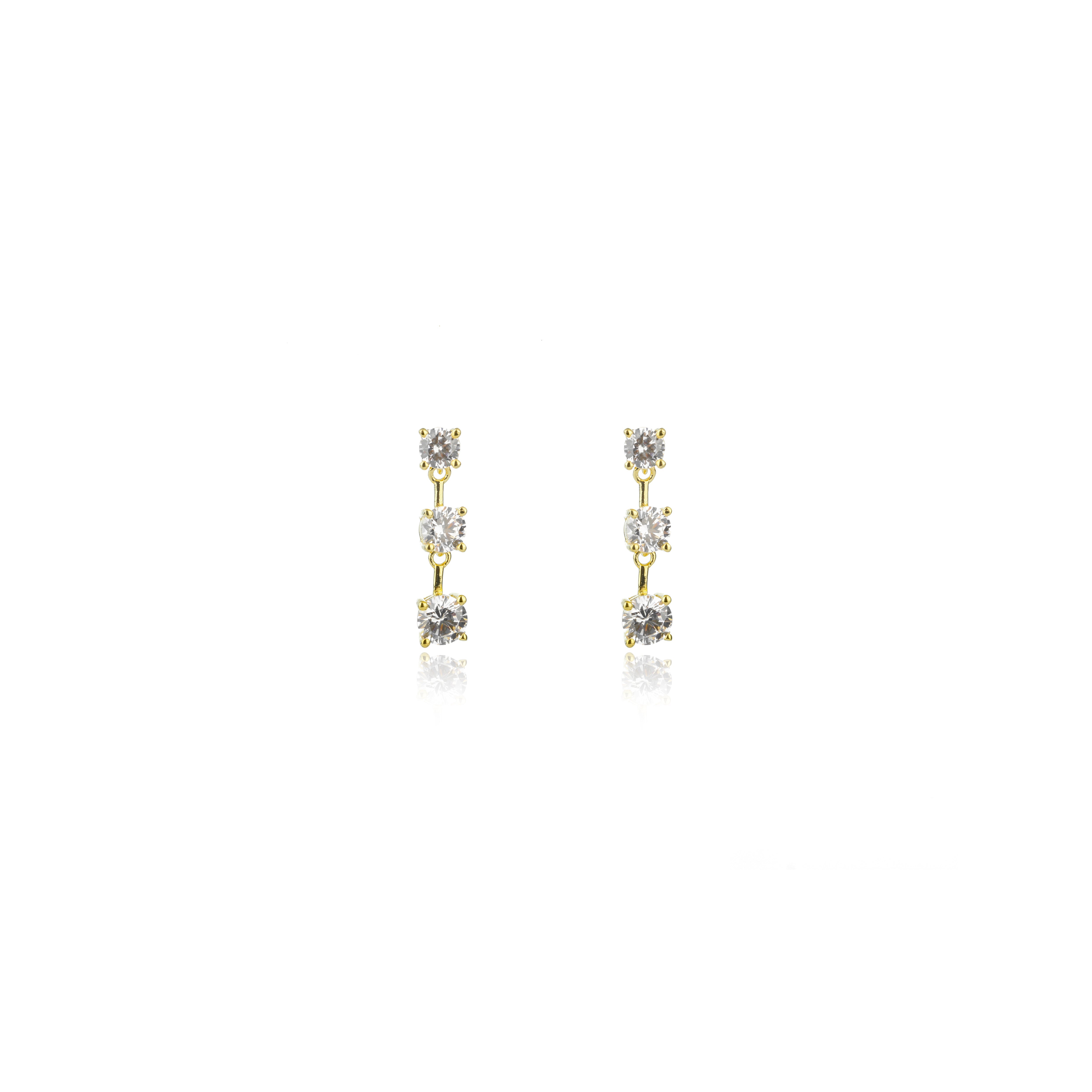 GEORGINI GIFTS TRILOGY EARRINGS GOLD