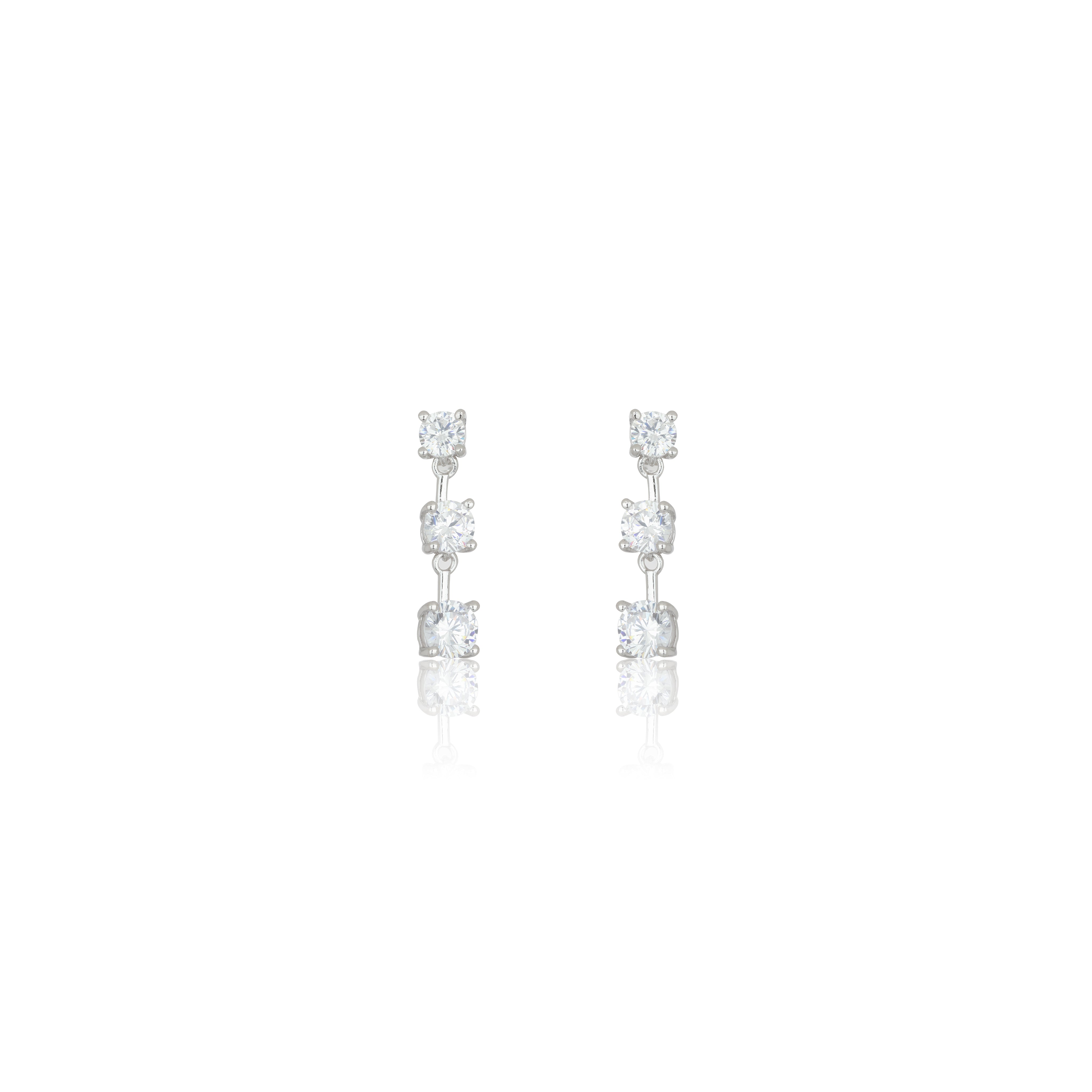 GEORGINI GIFTS TRILOGY EARRINGS SILVER