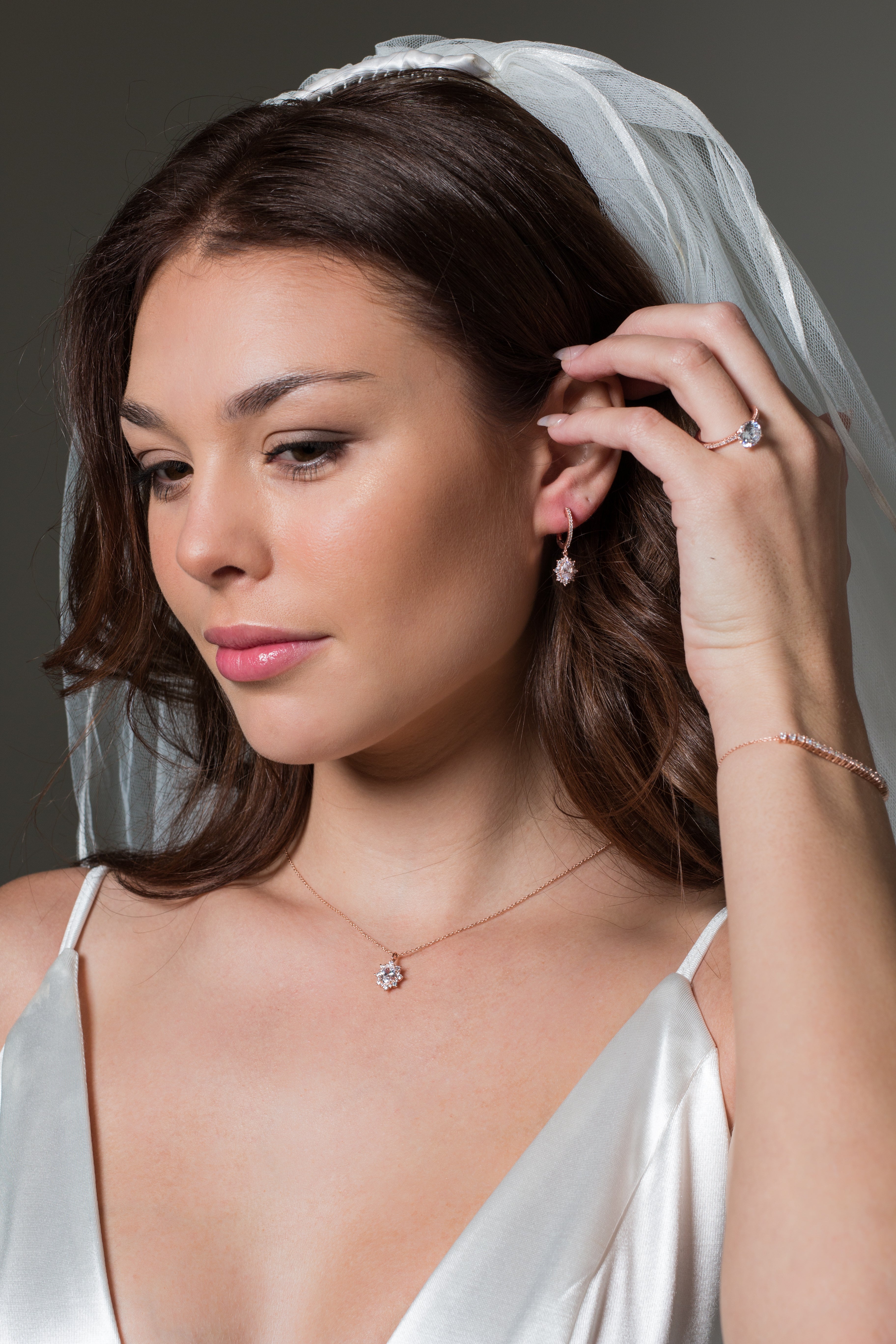 GEORGINI ICONIC BRIDAL ELOISE PENDANT ROSE GOLD