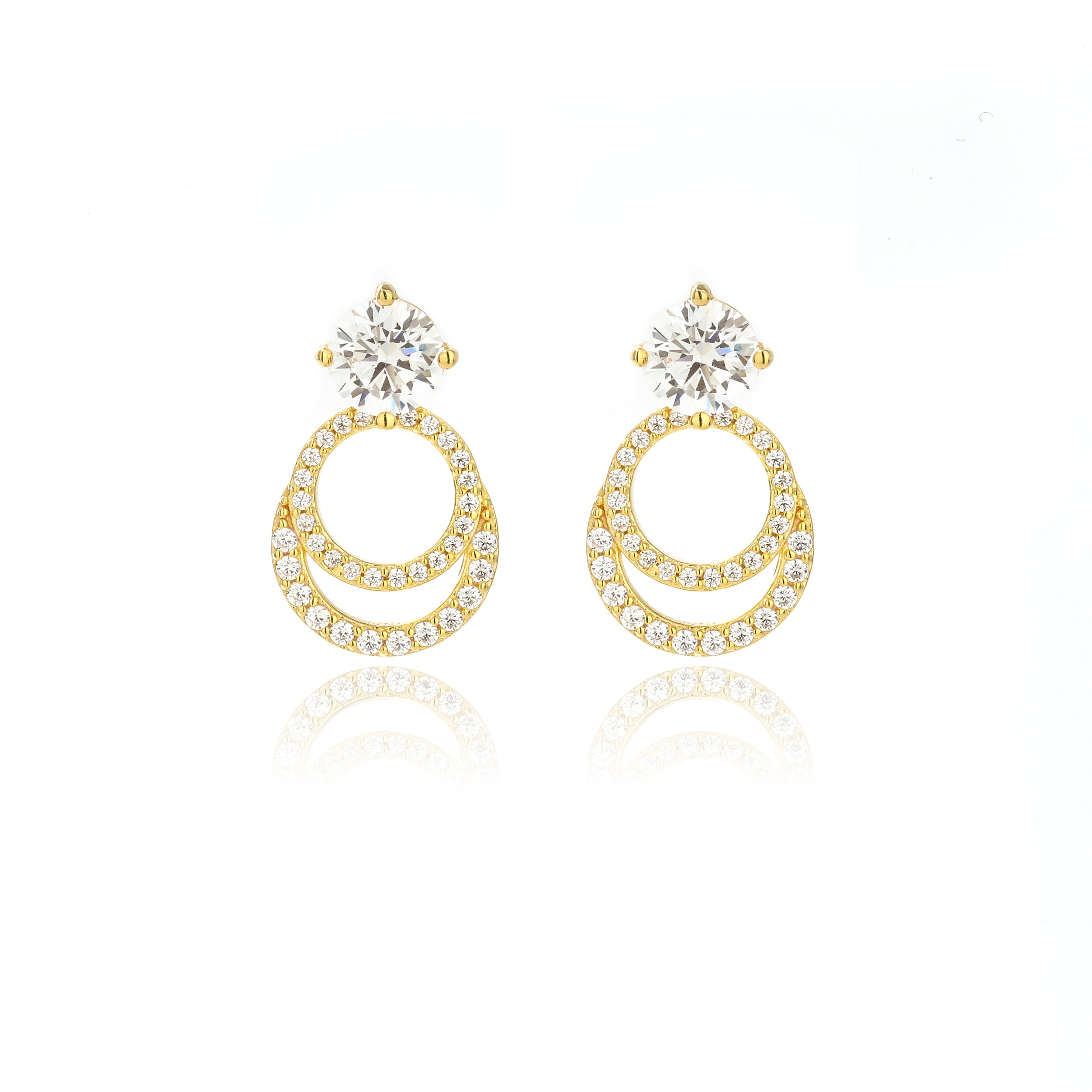 GEORGINI GODDESS LUNA EARRINGS GOLD