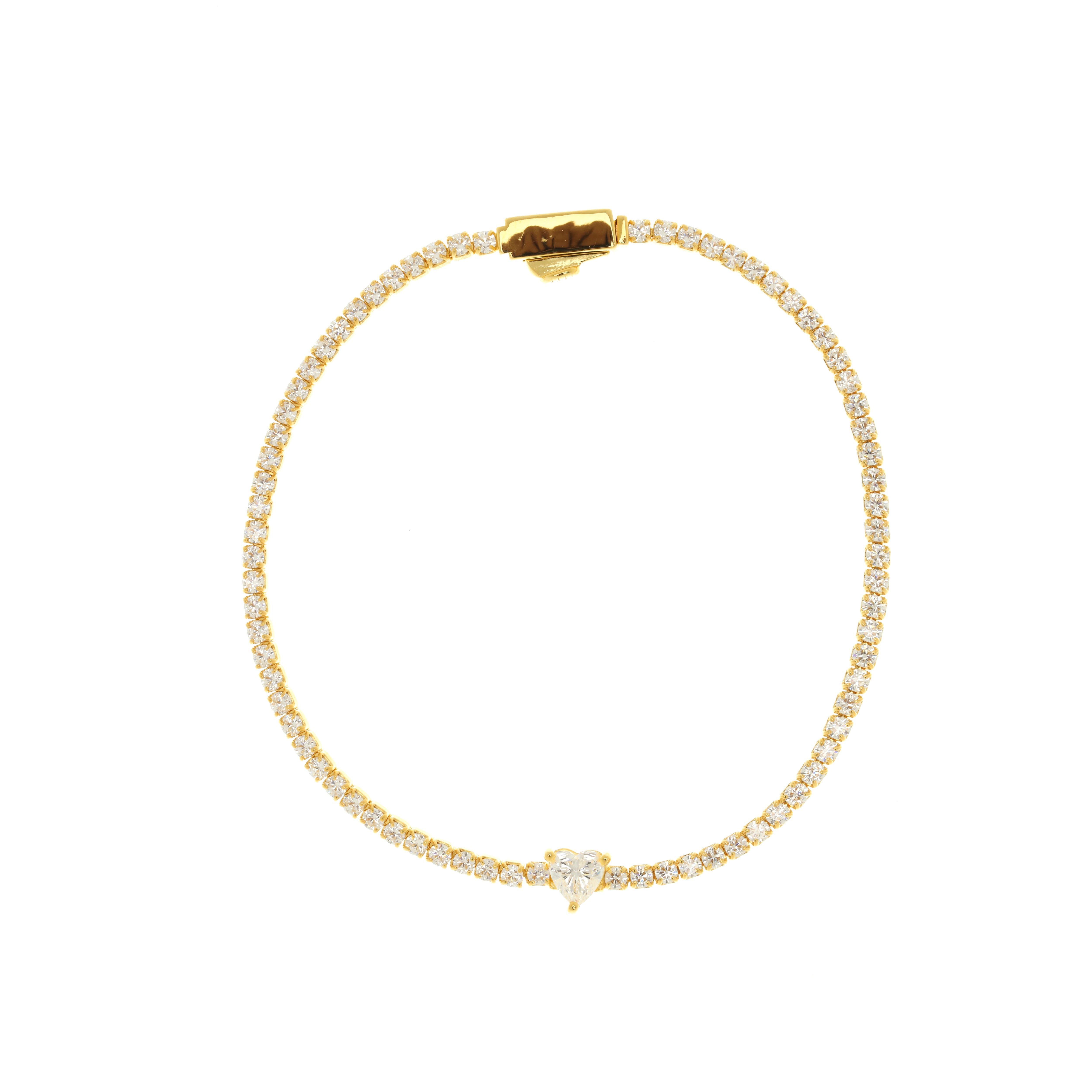 GEORGINI SWEETHEART TENNIS BRACELET GOLD 18cm