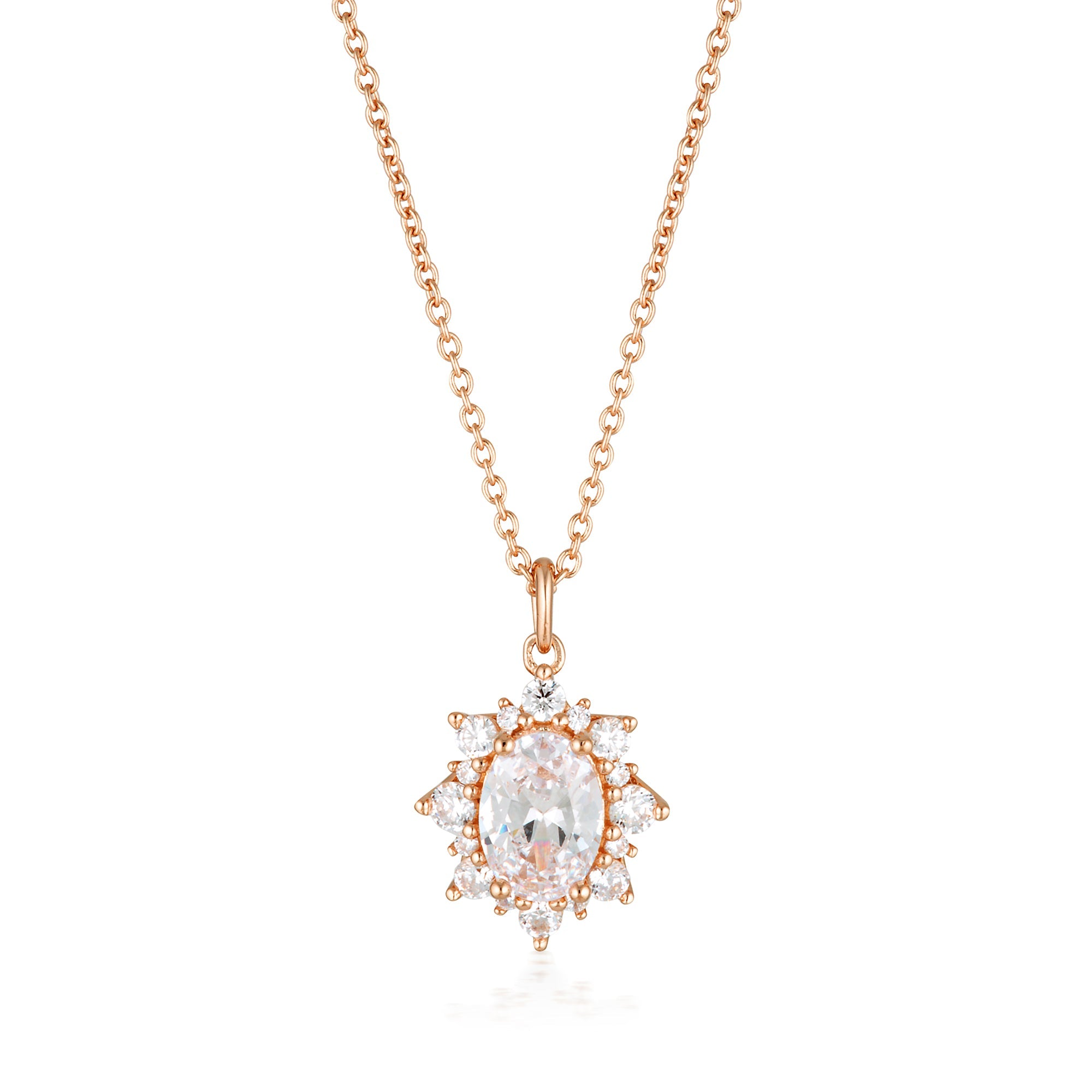 GEORGINI ICONIC BRIDAL ELOISE PENDANT ROSE GOLD