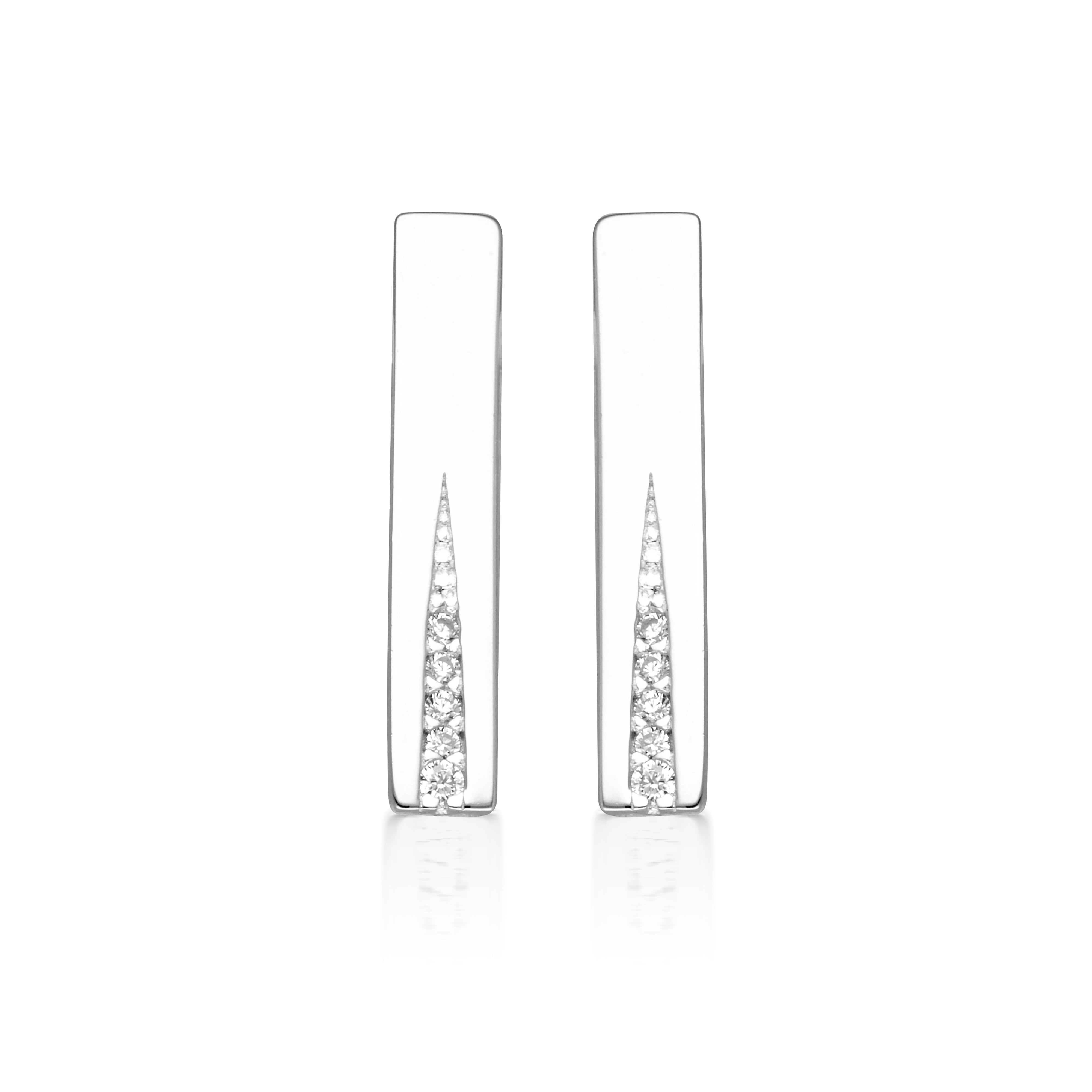 GEORGINI THE LAYERED EDIT GILDED EARRINGS SILVER