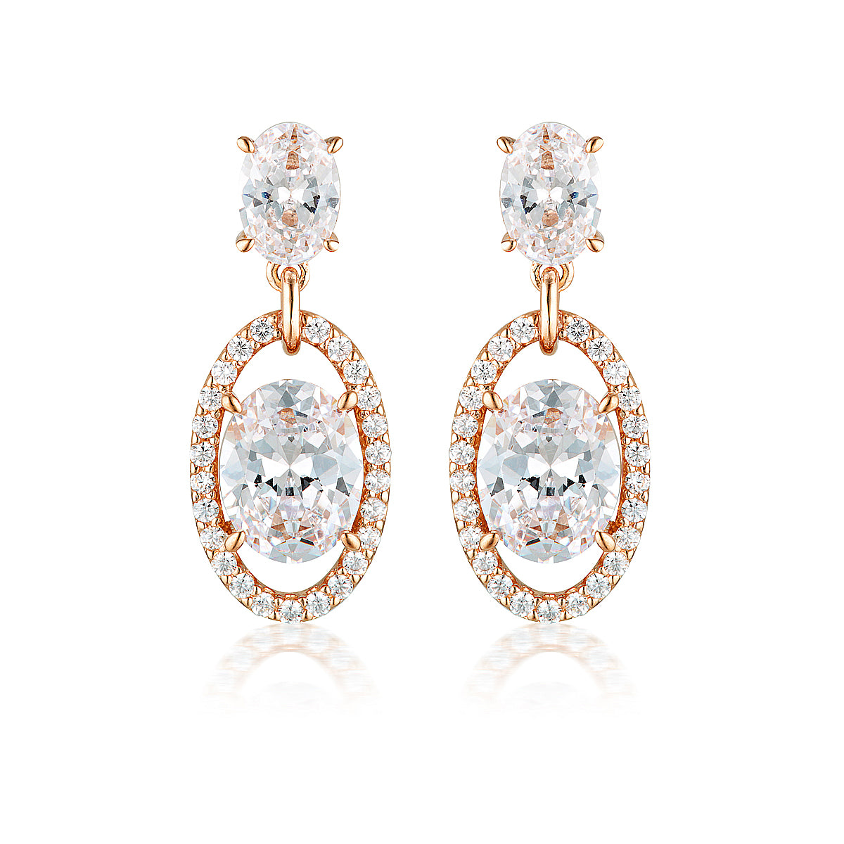 GEORGINI AURORA HEAVEN EARRINGS ROSE GOLD