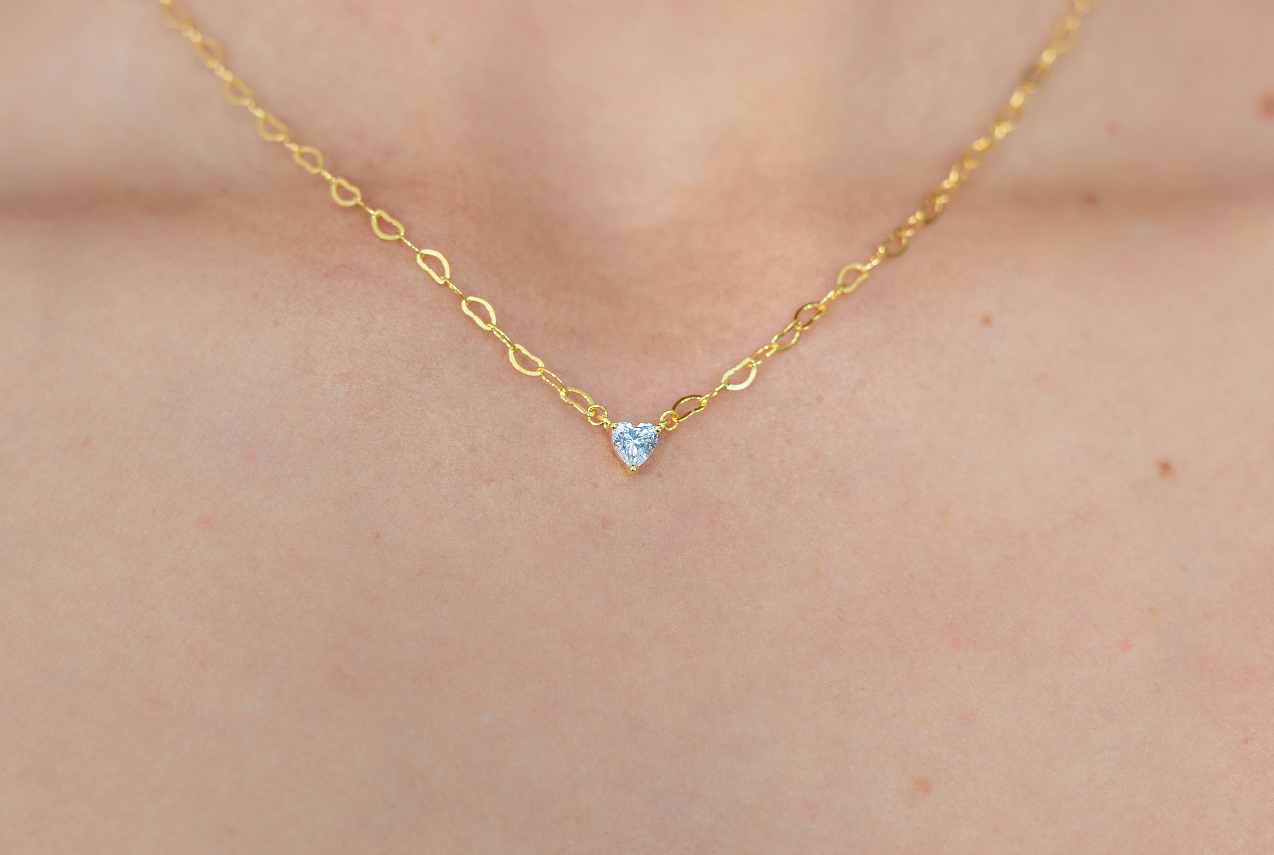 GEORGINI SWEETHEART HEART CHAIN NECKLACE GOLD