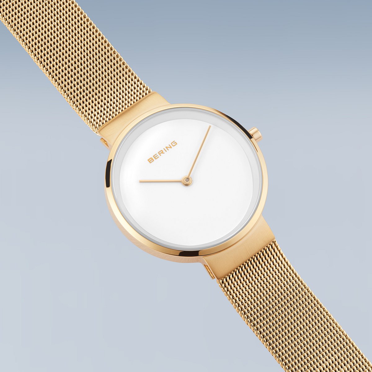 Bering Classic 31mm Gold Milanese Strap Watch