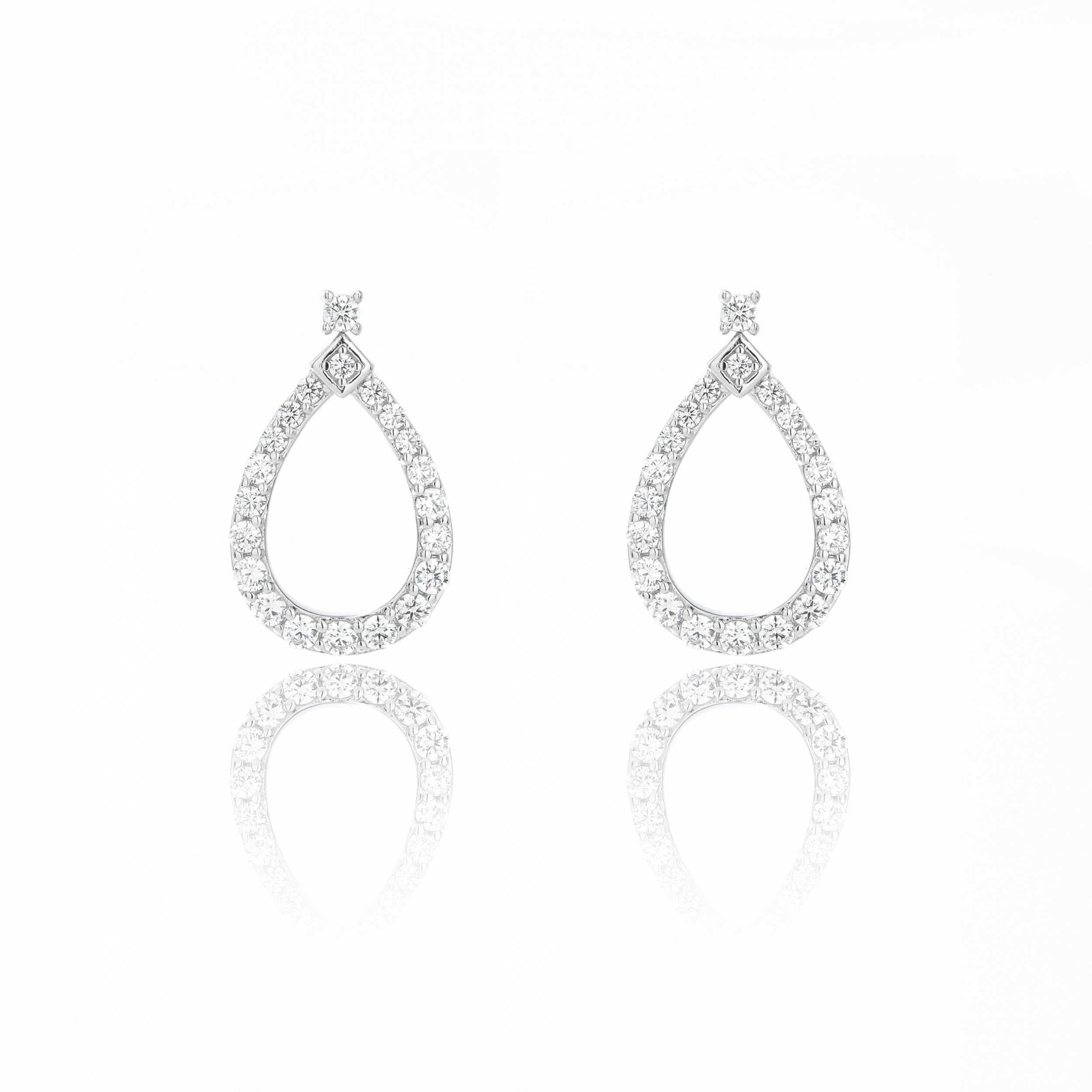 GEORGINI GODDESS FREYA EARRINGS SILVER