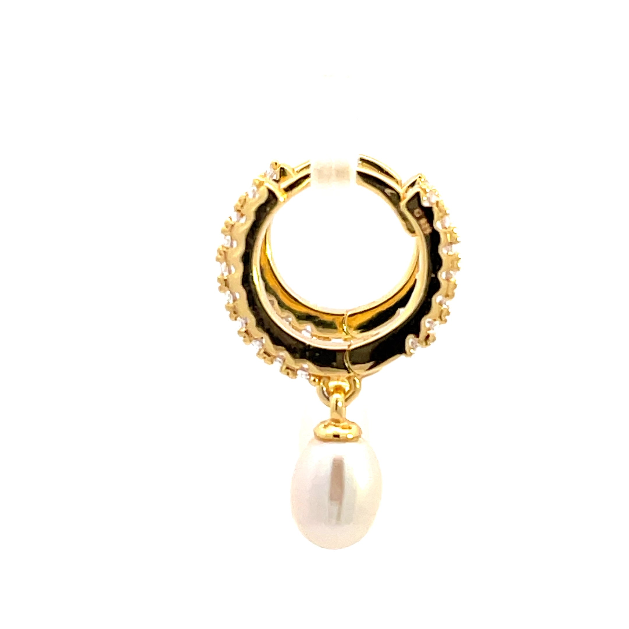 GEORGINI OCEANS BONDI FRESHWATER PEARL EARRINGS GOLD