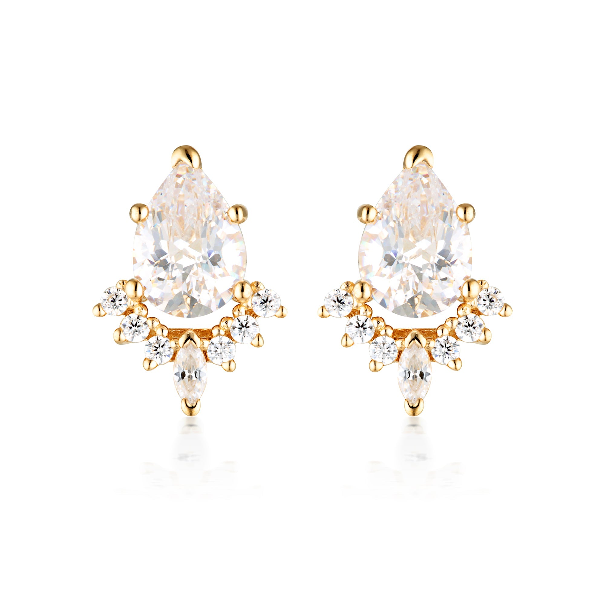 GEORGINI ICONIC BRIDAL PENELOPE EARRING GOLD