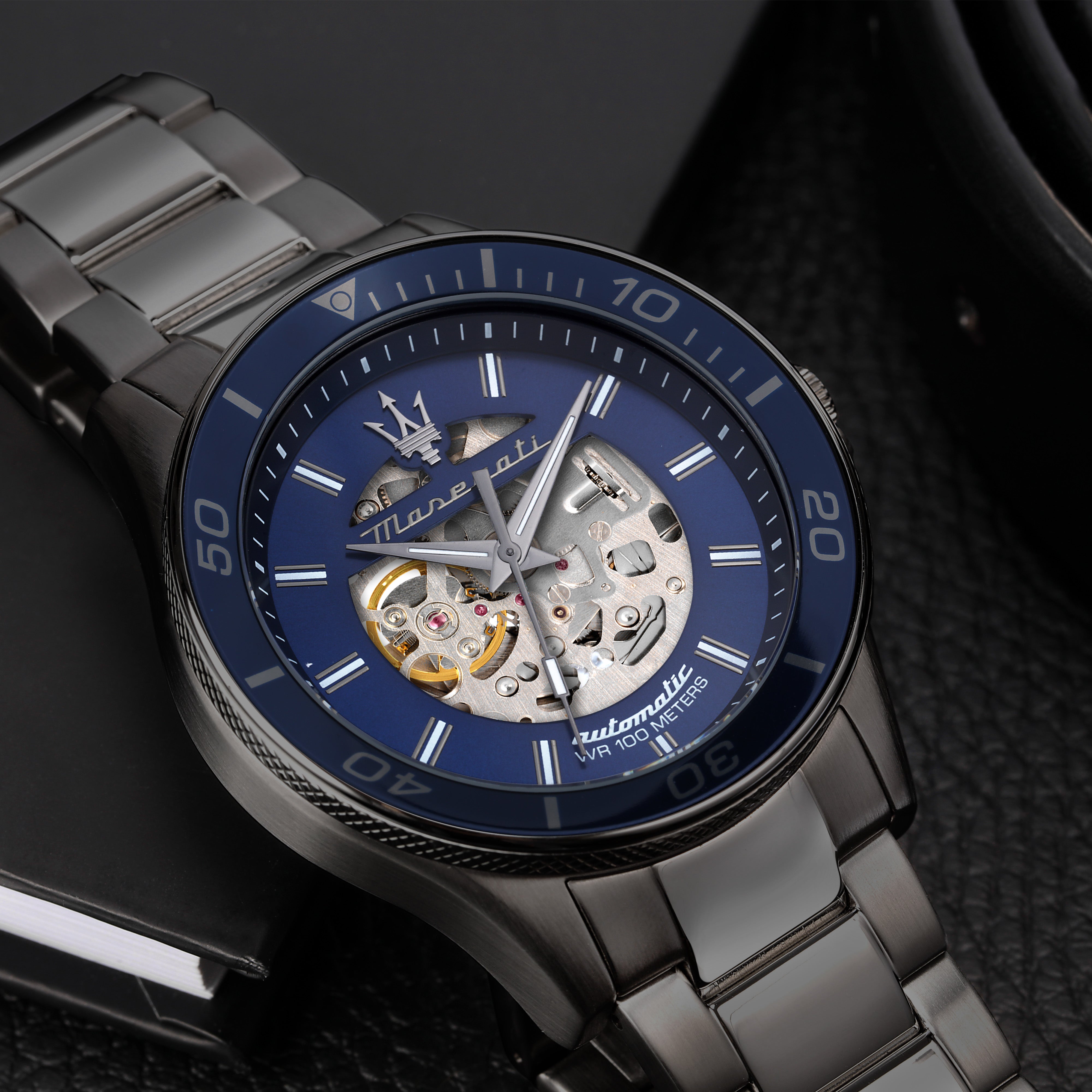 Maserati Sfida Automatic Skeleton Blue 44mm Watch