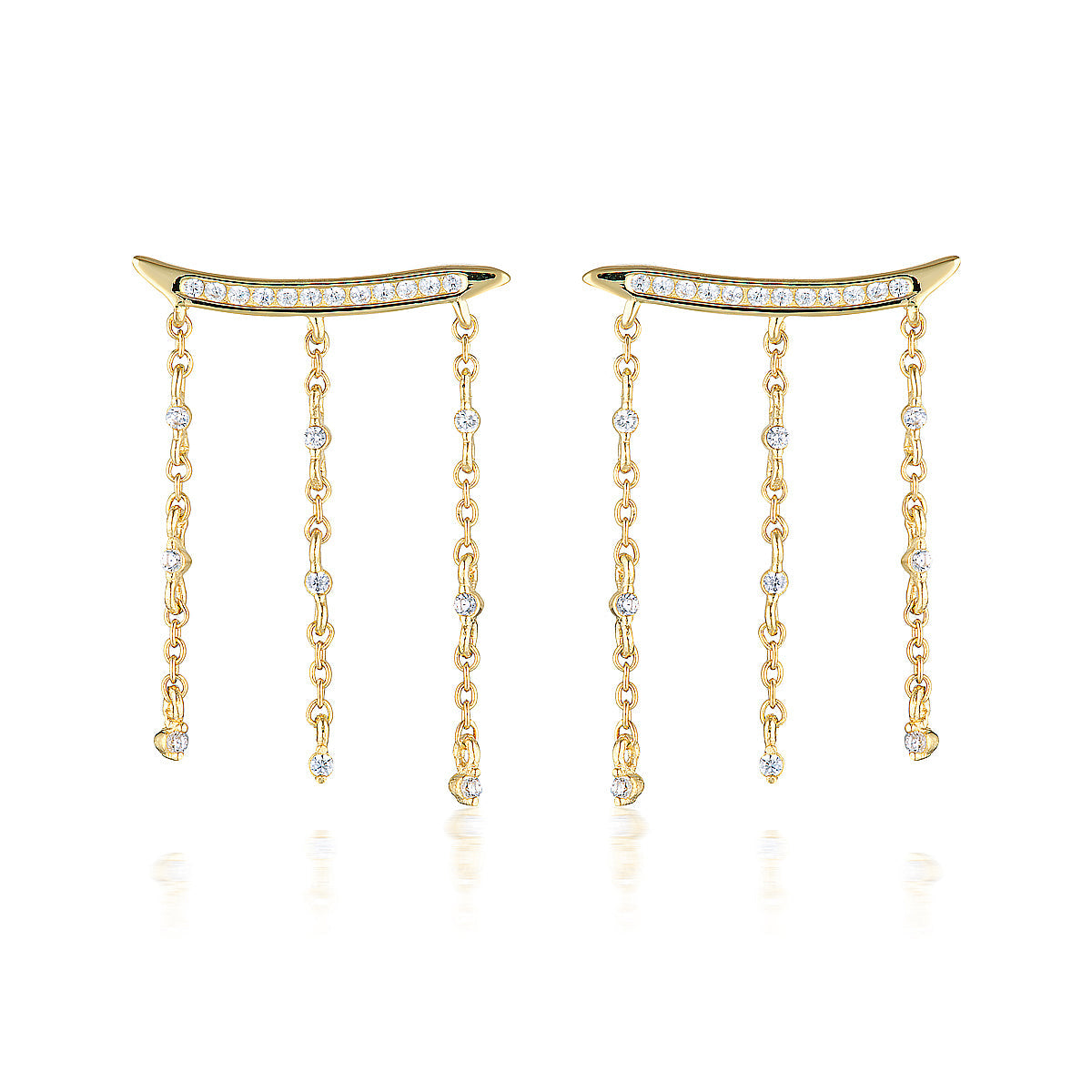 GEORGINI RED CARPET BILLBOARD EARRINGS GOLD