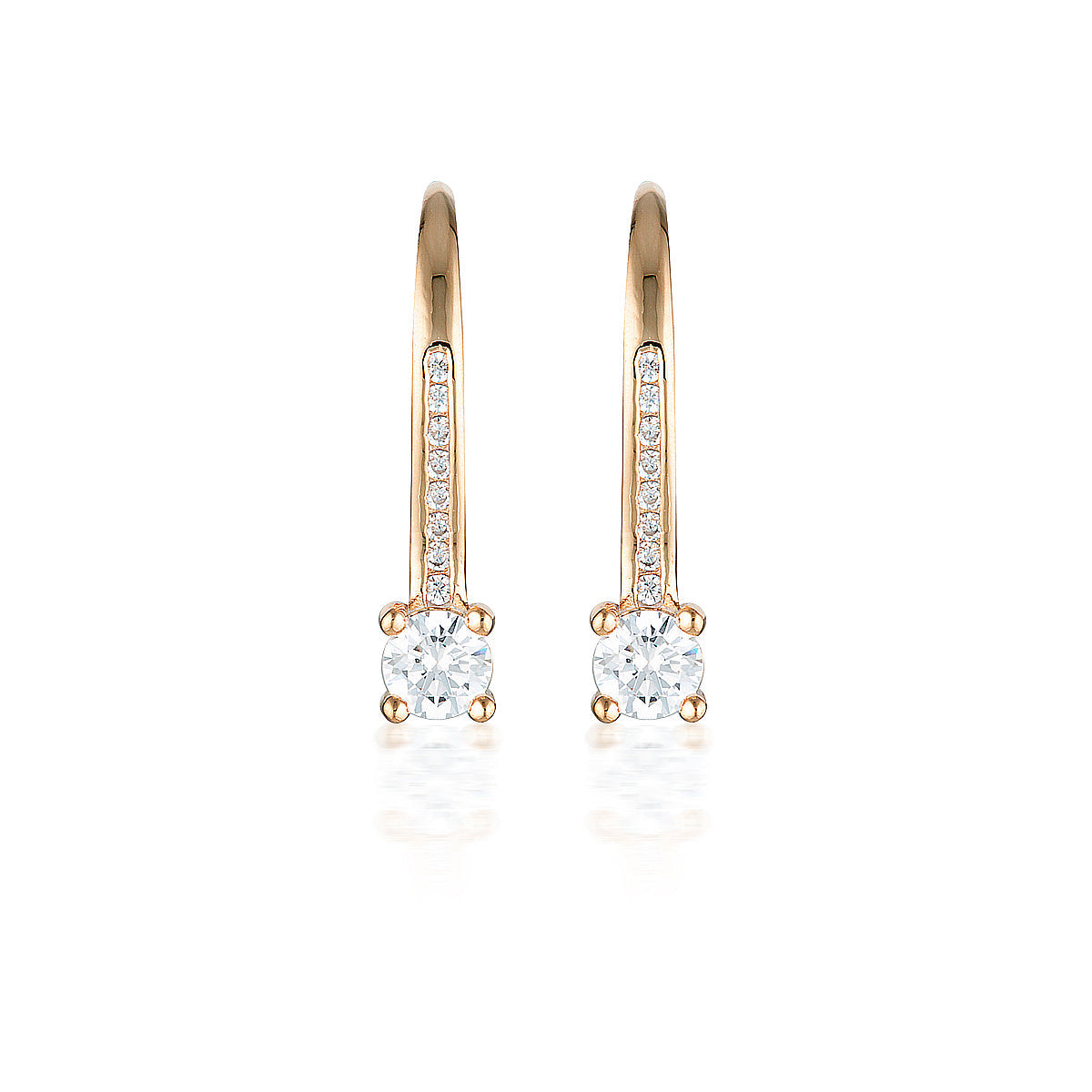 GEORGINI RED CARPET VENICE EARRINGS ROSE GOLD