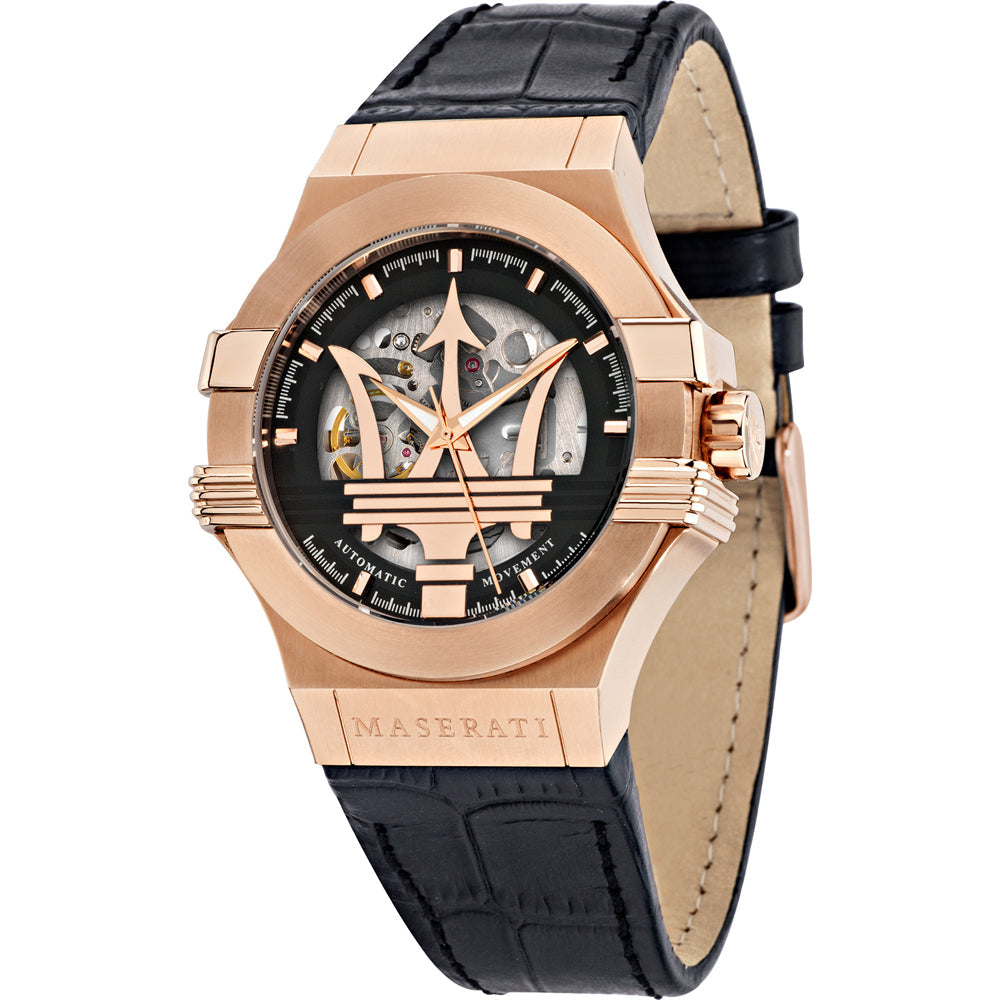 Maserati Potenza 42mm Automatic Skeleton Gold Watch