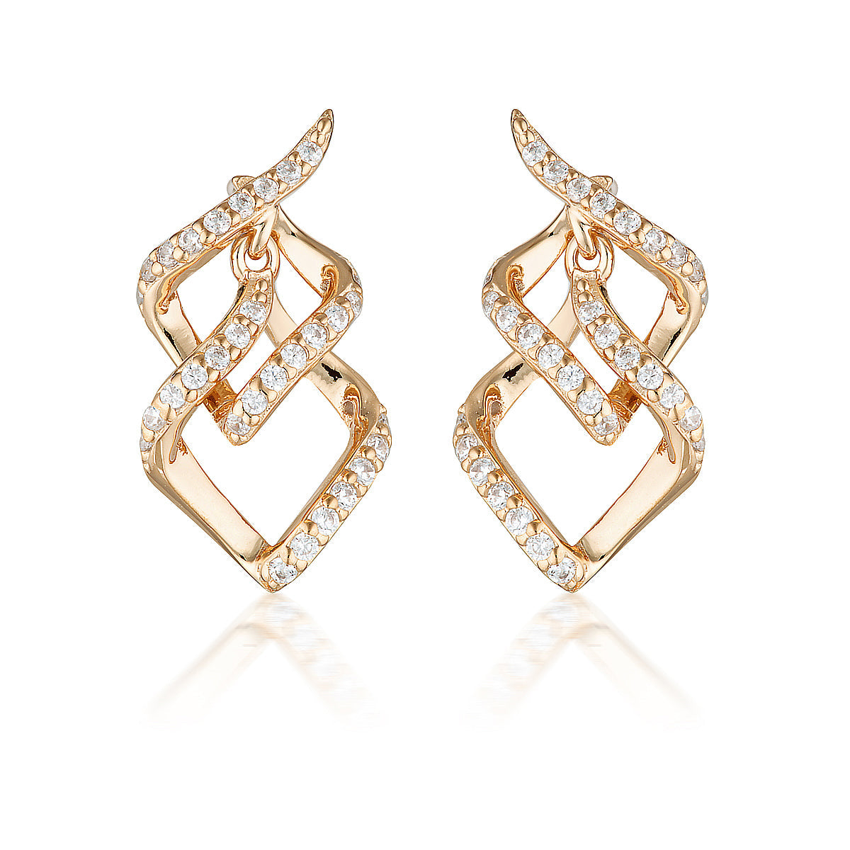 GEORGINI RED CARPET ARIA EARRINGS ROSE GOLD