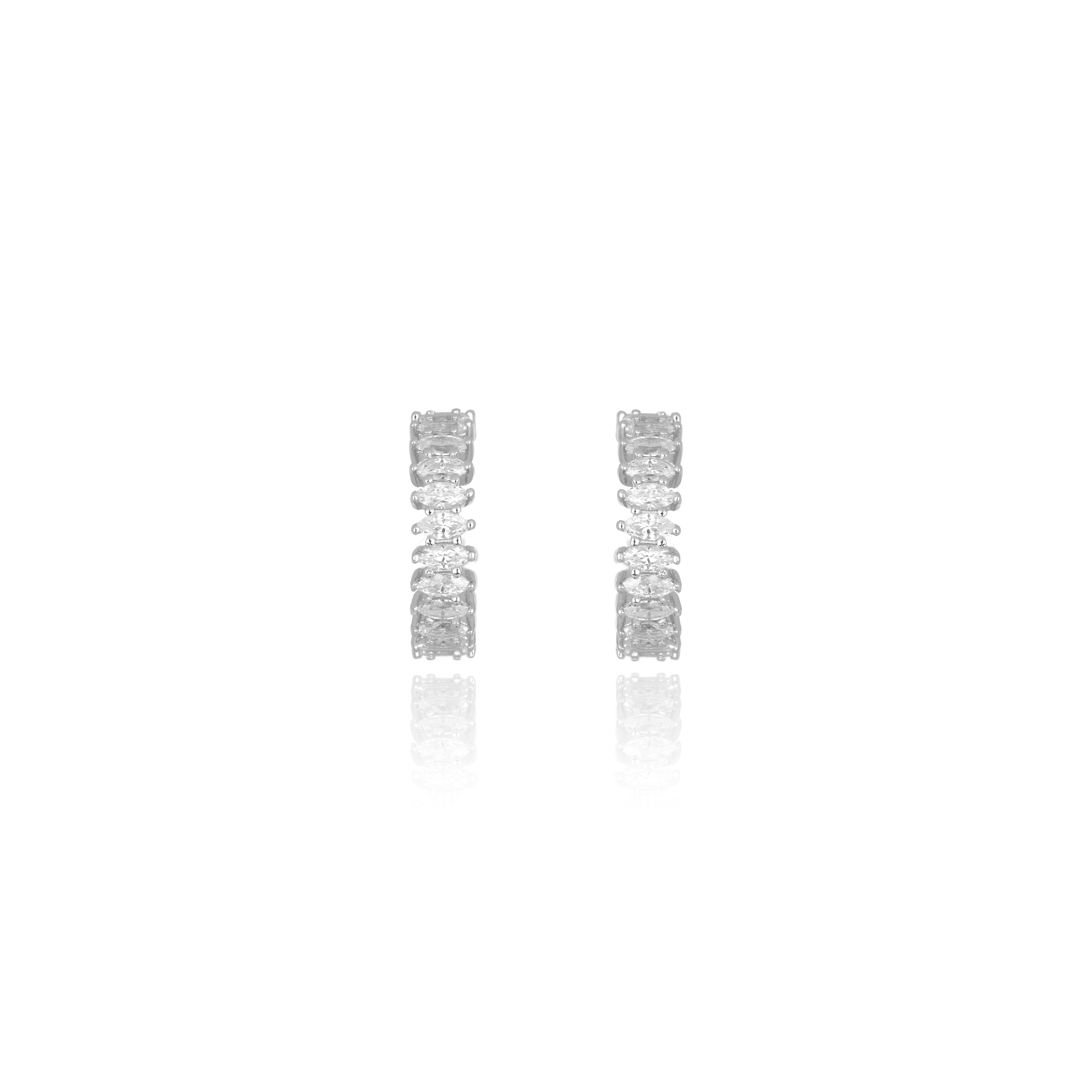 GEORGINI GIFTS GARLAND EARRINGS SILVER