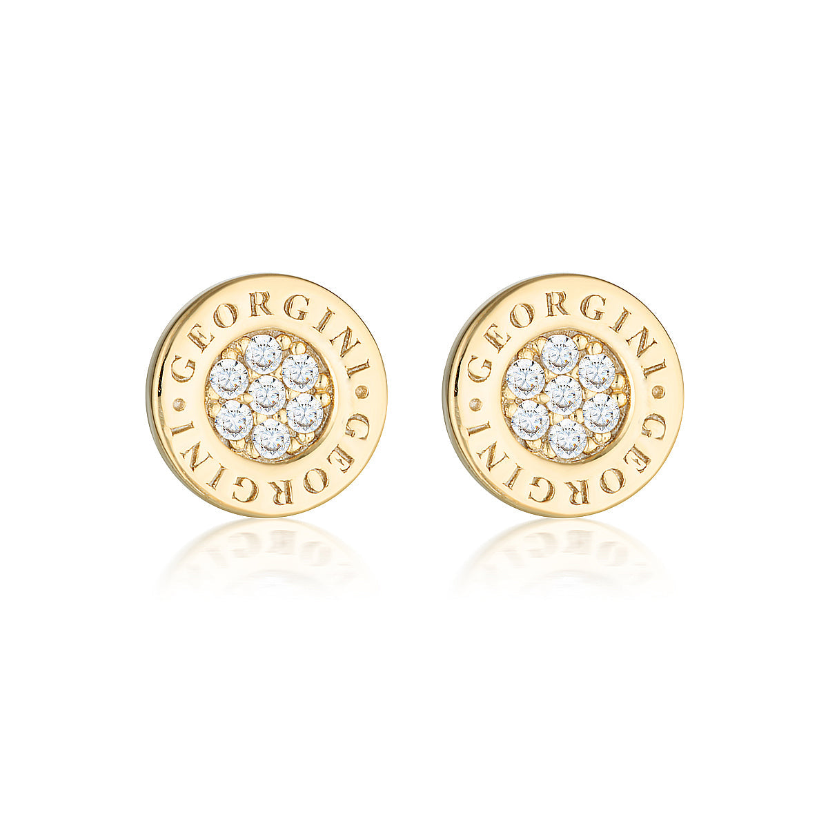 GEORGINI REFLECTION SIGNATURE STUD GOLD