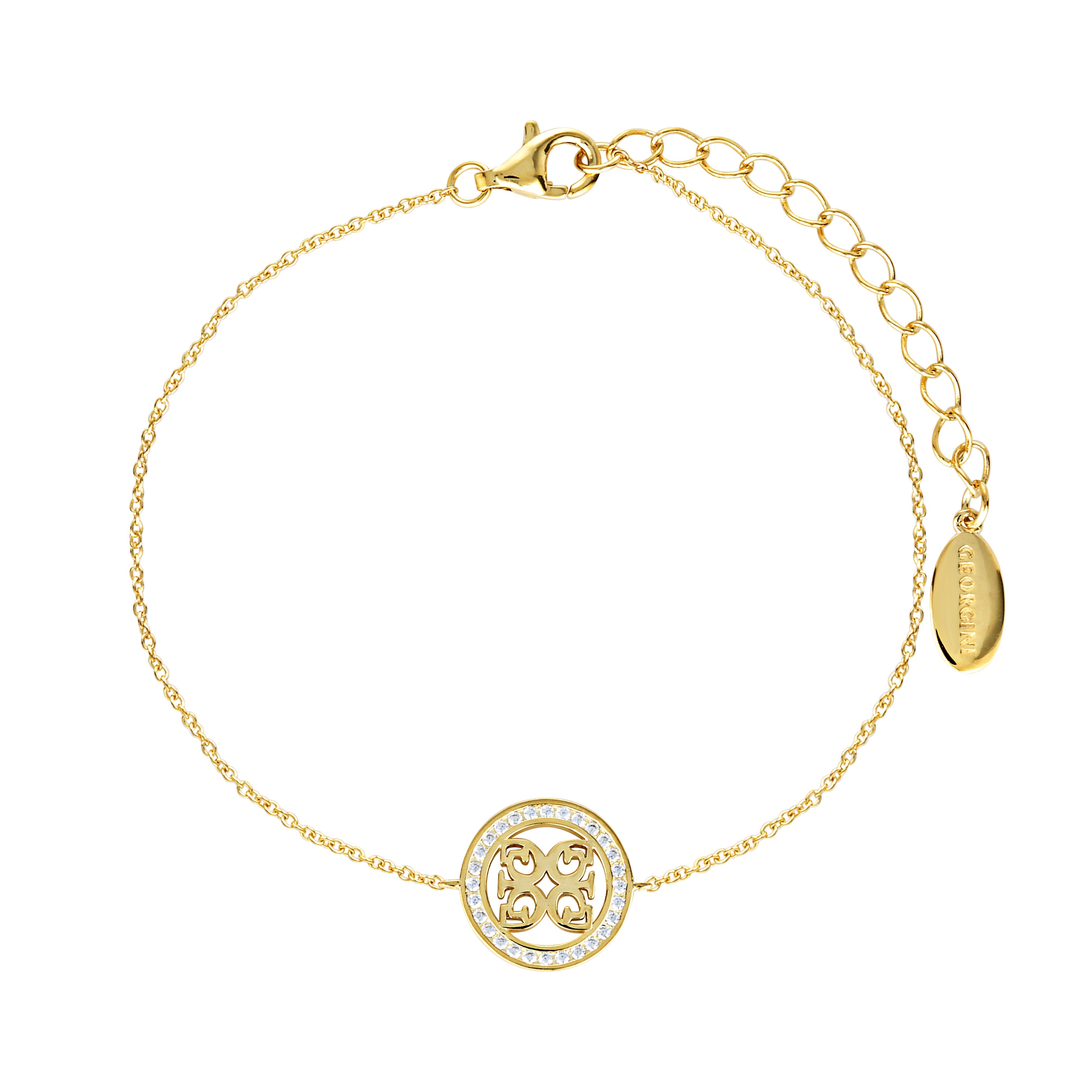 GEORGINI SIGNATURE MEDALION BRACELET GOLD