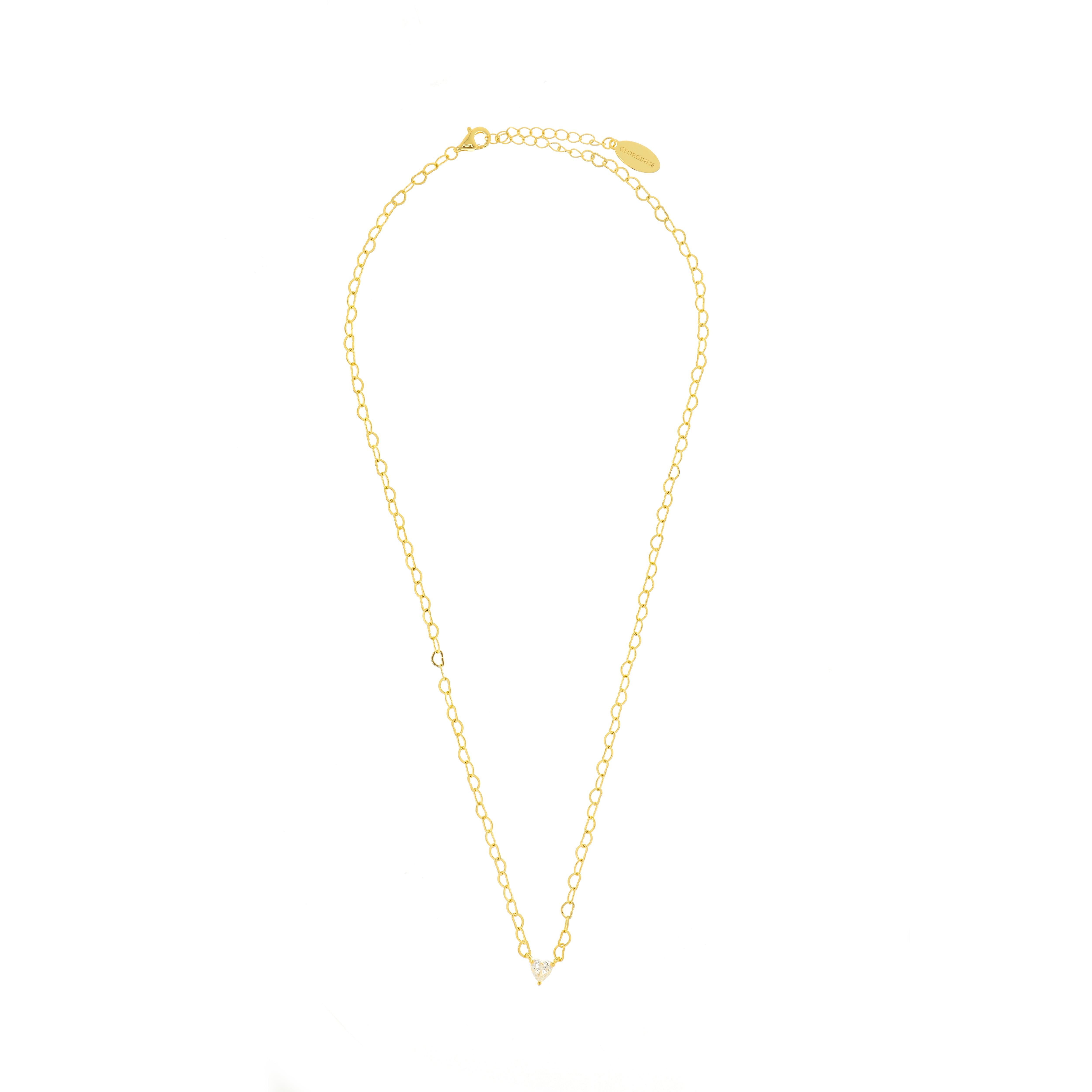 GEORGINI SWEETHEART HEART CHAIN NECKLACE GOLD