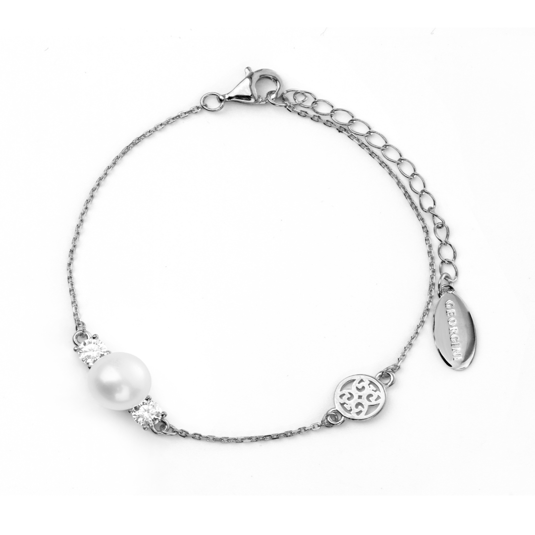 GEORGINI OCEANS NOOSA FRESHWATER PEARL BRACELET SILVER