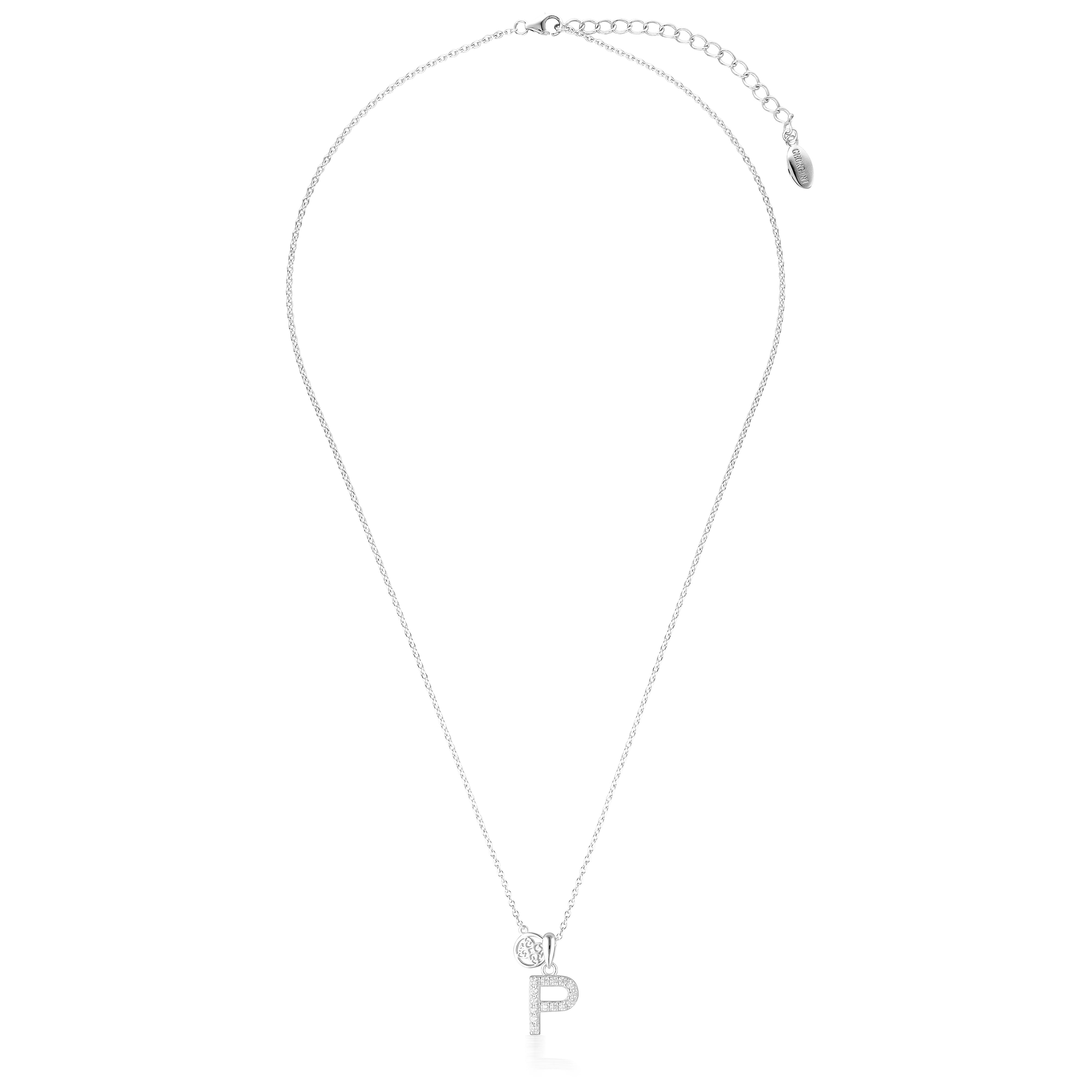 GEORGINI LUXURY LETTERS P INITIAL PENDANT SILVER