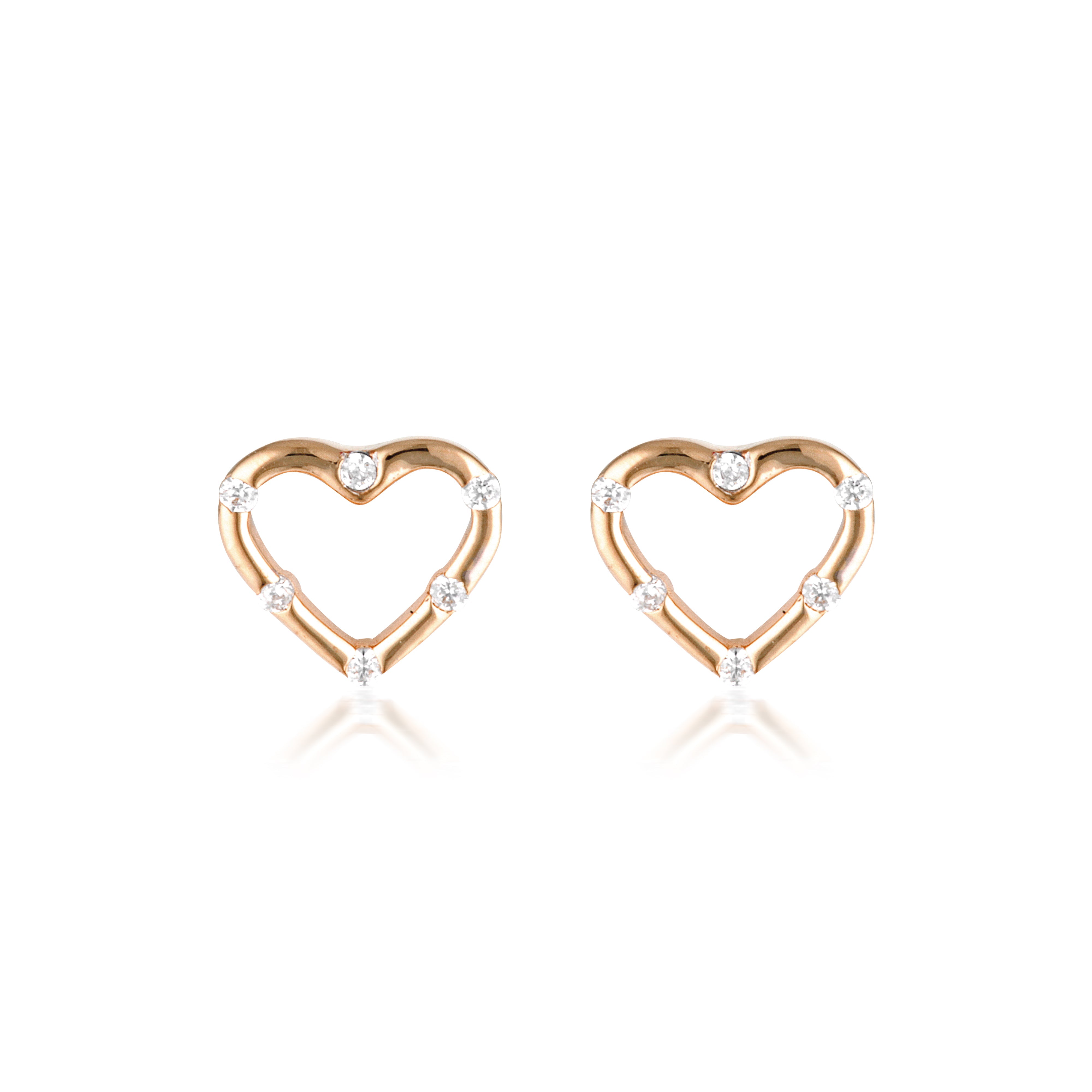 GEORGINI SUMMER SORBET CANDY CUPID EARRINGS ROSE GOLD